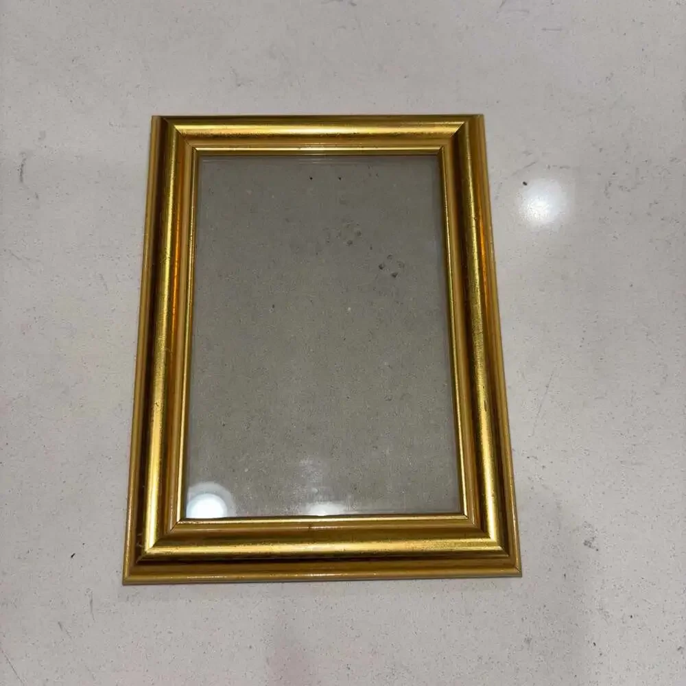 Small Decorative Gold-Tone Tabletop Picture Frame